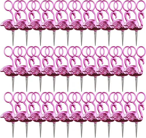 Miniatura 20 de JubileeYarn - Tijeras para bordar, diseño de flamenco, color rosa, 1 par Rosa flamenco