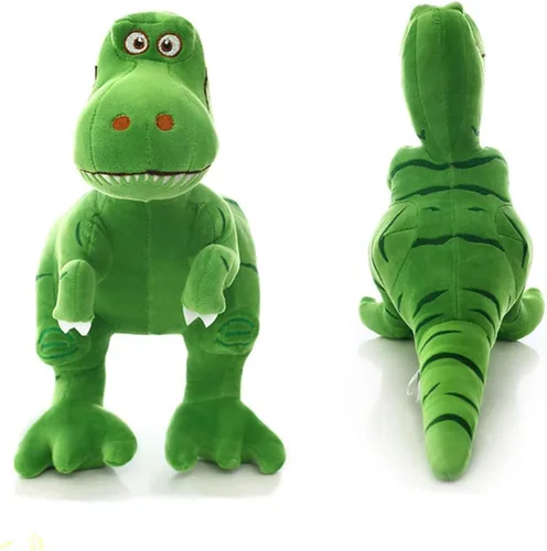 Miniatura 4 de Juguete de peluche de dinosaurio de 11 pulgadas, juguete de peluche de tiranosaurio T-Rex verde, súper suave, lindo, cojín de peluche, muñecas Rex