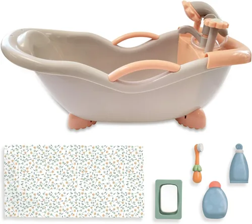 Miniatura 13 de JC Toys - Cuna mecedora y accesorios para muñeca, perfectos para pequeños Juego de baño azul/rosa