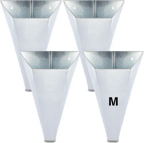 Mumufy 4 piezas de cono de pollo mediano, conos de retención de aves de corral de acero galvanizado, hasta 10 libras, cono de embudo de parte