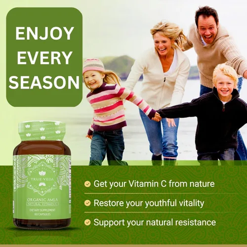 Miniatura 3 de True Veda Cápsulas en polvo de amla orgánica Amla Powder Vitamina C orgánica Suplemento de amalaki de extracto natural de grosella espinosa india