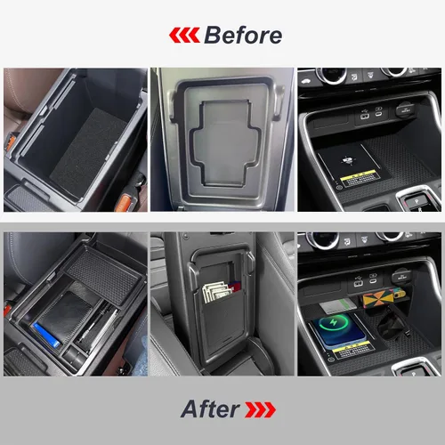 Miniatura 3 de Organizador de Consola Central de 3 Piezas Compatible con Honda CRV 2026 2025 2024 2023 Caja de Almacenamiento de Reposabrazos Caja