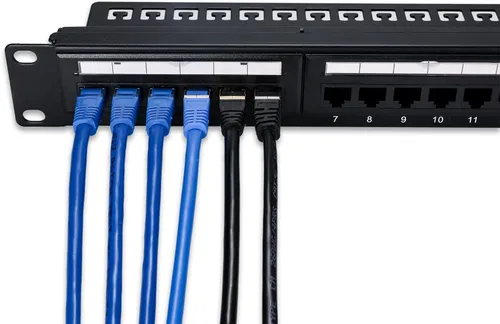 Miniatura 2 de QSFPTEK Panel de conexión de 24 puertos, alimentación UTP Cat6, Panel de conexión de red IDC dual de 19 pulgadas, panel de conexión Ethernet