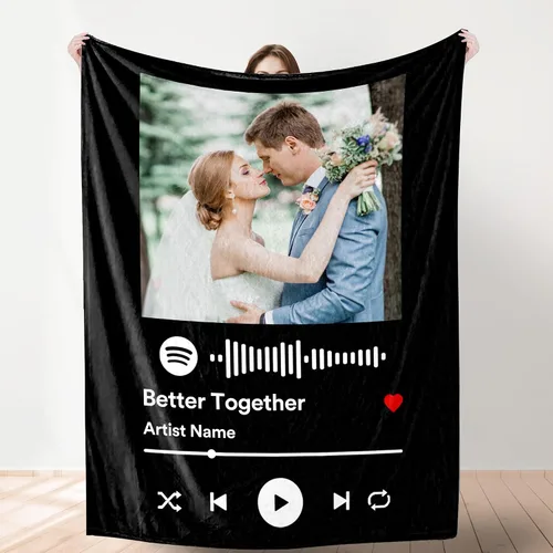 Miniatura 25 de Manta personalizada con foto, manta personalizada con imagen, regalos personalizados para pareja, mamá, papá, novia, novio, amigo, cumpleaños, 10