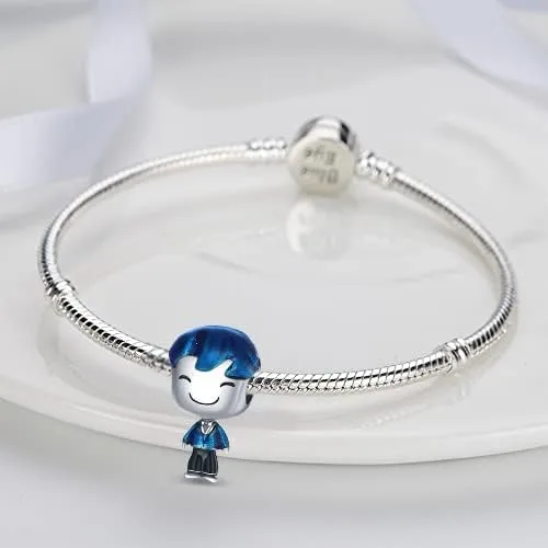 Miniatura 6 de MICOO LONGLUCK Couple Double Charm fits Charms Bracelet 925 Sterling Silver Cubic Zirconias Bead Charm for Women Bracelet&Necklace
