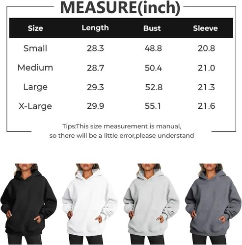 Miniatura 7 de EFAN Sudaderas de manga larga con capucha para mujer, holgadas, con forro de polar, con bolsillos, para invierno y otoño, estilo Y2K de los 2000