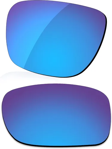 Miniatura 5 de LenzReborn Lente polarizada de repuesto para gafas de sol Oakley Sliver OO9262 - Negro oscuro+gris plateado+rojo fuego+azul hielo