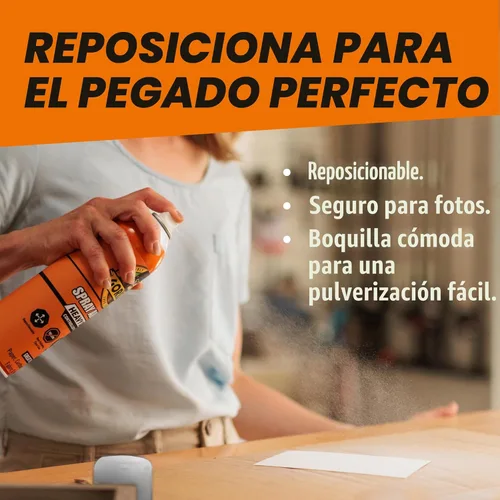 Miniatura 3 de Gorilla Adhesivo en aerosol resistente, pegamento transparente, 14 onzas (paquete de 1), multiusos con boquilla cómoda para interiores o exteriores