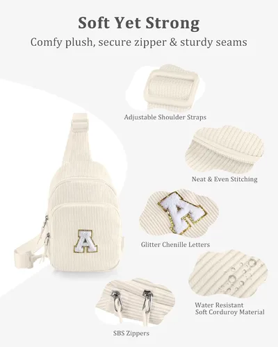 Miniatura 6 de Riñonera cruzada para niñas, Beige, Small