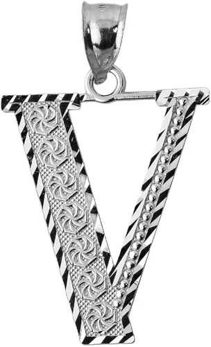Miniatura 15 de Claddagh Gold . Colgante de plata de ley 925 con inicial de letras A-Z disponible en pequeño, mediano y grande