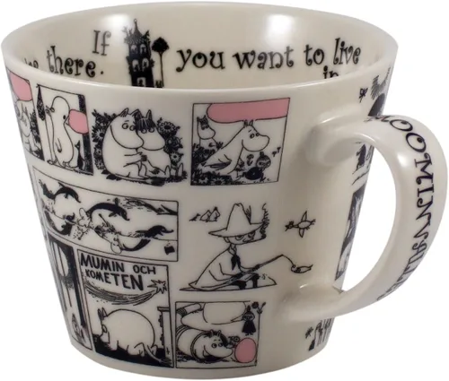 Miniatura 5 de 山加商店 Yamaka Shoten MOOMIN MM321-36 Nueva Taza de Sopa de Porcelana Bon (Taza de Sopa), Negro y Blanco, Aprox. φ4.1 x 3.3 pulgadas (105 x 85 mm)