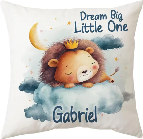 Miniatura 14 de Hyturtle Almohada personalizada para niños y niñas (inserto incluido) Regalos - Cojín de guardería - Nuevo regalo para bebé niño niña - Almohada