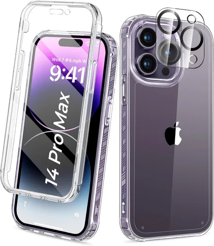 Miniatura 16 de Funda para iPhone 15 de cuerpo completo, protector de pantalla integrado, con protector de lente de cámara, [antiamarilleamiento], funda protectora