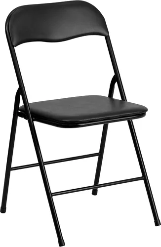 Miniatura 6 de Flash Furniture - Juego de mesa y sillas plegables negras de 5 piezas para jugar cartas Negro