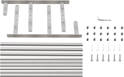 Miniatura 6 de BETHOM Toallero para baño montado en la pared, toallero de 3 niveles estilo hotel con toalleros, toalleros de níquel cepillado para baño lavabo, 16