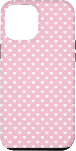 Miniatura 25 de Funda para iPhone 11 Pro Max con diseño de corazones, color rosa claro, blanco y rosa claro para mujeres y niñas