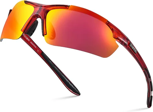 Miniatura 28 de Lentes de sol polarizados deportivos para hombres y mujeres, con diseño envolvente, UV400, para correr, béisbol, sóftbol, ciclismo, conducción