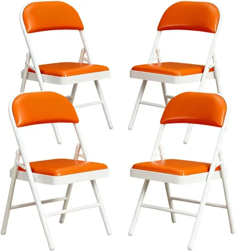 Miniatura 13 de Juego de sillas plegables acolchadas, sillas plegables ligeras, sillas plegables resistentes para comedor, cocina, patio de jardín, fiestas y Negro