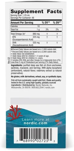Miniatura 2 de Nordic Naturals DHA Xtra para niños, ponche de bayas - 2 onzas para niños - 880 mg de Omega-3 totales con EPA y DHA - Función cognitiva e