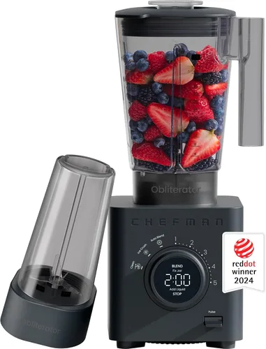 Miniatura 8 de Chefman Obliterator - Licuadora de encimera de 48 onzas para batidos, motor de 1380W para triturar hielo, nueces y fruta congelada con cuchilla