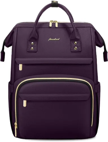 Miniatura 9 de FOCDOD - Mochila para laptop de mujer, para trabajo - Compatible con laptops de 15.6 pulgadas con compartimento para computadora, impermeable
