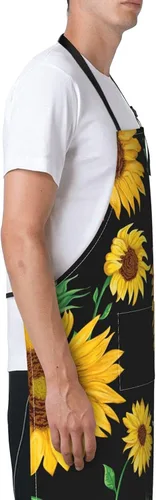 Miniatura 3 de Delantales personalizados para mujeres y madres, delantal impermeable personalizado con bolsillos para hombres, babero de chef de cocina ajustable