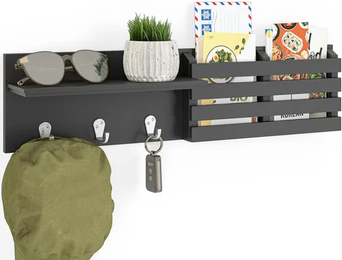 Ballucci - Estantes flotantes, juego de estantes de pared de madera de 36" con soportes invisibles para baño, sala de estar, dormitorio, cocina,