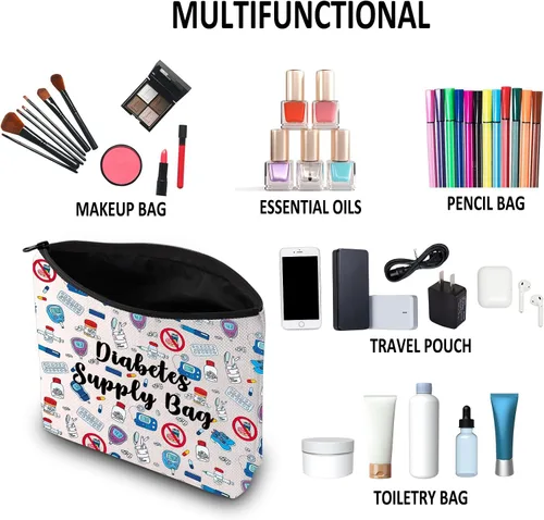 Miniatura 4 de G2TUP Kit de supervivencia para diabetes, bolsa de suministro para diabetes, bolsa de maquillaje, regalo para enfermedades crónicas, Suministro