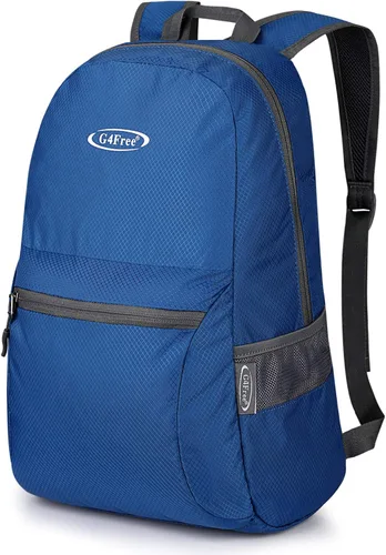 Miniatura 15 de G4Free Mochila ligera plegable de 20L, mochila de senderismo para viajes, mochila de día plegable para hombres y mujeres Naranja