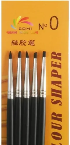 Miniatura 3 de COMIART 5pcs Flexible Clay Sculpture Tools Silicon Color Shaper Brushes Size 0