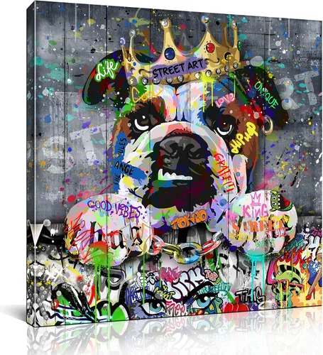Miniatura 23 de SIXTTART Banksy - Lienzo de pared para dormitorio, arte de pared con graffiti callejero, pintura abstracta, arte pop, decoración moderna de pared