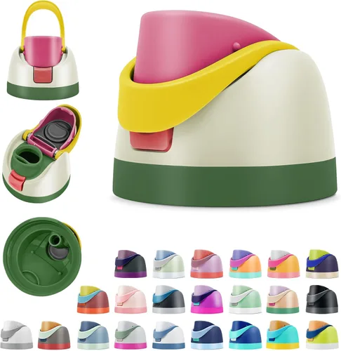 Miniatura 8 de Tapa de repuesto compatible con botella de agua Owala FreeSip a prueba de fugas, tapa abatible reutilizable, accesorio para vasos de 16 onzas, 24