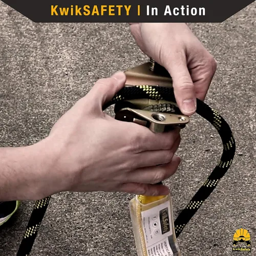 Miniatura 8 de KwikSafety - Charlotte, NC - TSUNAMI [Cuerda trenzada de alta calidad] Cuerda vertical de salvavidas ANSI OSHA Gancho de agarre con resorte 1 Paquete