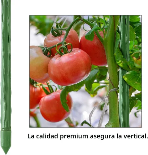 Miniatura 3 de FEED GARDEN Juego de 25 estacas de jardín de 36 pulgadas y 3 pies, soporte de palos de metal resistente para plantas, estacas recubiertas