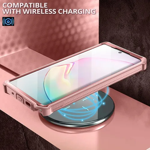 Miniatura 5 de Dexnor Funda para Samsung Galaxy Note 10+ Plus, [Protector de Pantalla y Soporte Integrados] Protección de Grado Militar Pesado a Prueba de Golpes