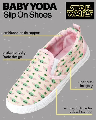 Miniatura 2 de Disney Zapatos de niña - Zapatillas sin cordones Ariel, Blancanieves, Belle, Rapunzel, Moana, Cenicienta, Baby Yoda, Minnie Mouse, 6T-12