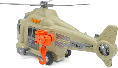 Miniatura 5 de VIIGER Juego grande de helicóptero de rescate de dinosaurios con pterosaurio, juguete de transporte de animales de dinosaurio, avión de juguete