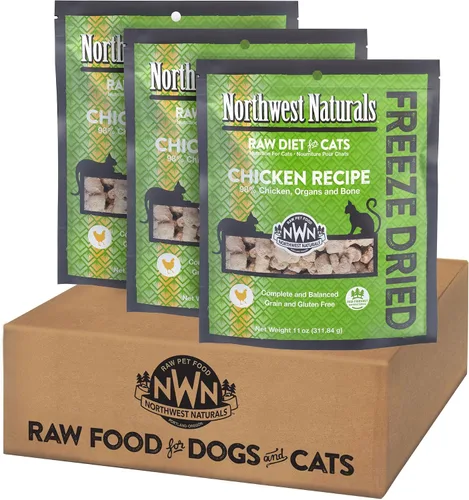 Miniatura 9 de Northwest Naturals Alimento liofilizado de carne de res y trucha para gatos y gatitos, bocados del tamaño de un bocado, saludable, limitado