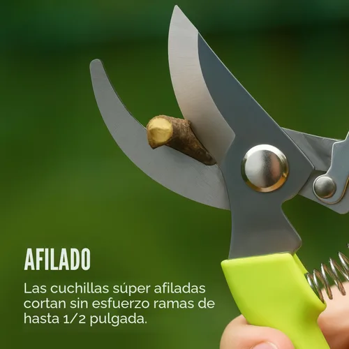 Miniatura 4 de Tijeras de podar ultra afiladas para setos – Corta 3 veces más fácil, apertura de doble tamaño, podadoras para manos débiles con artritis, podadora
