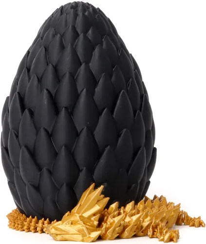Miniatura 13 de Huevo de dragón 3D – Huevo de Pascua con dragón flexible en el interior, gran regalo impreso en 3D, decoración de figuras, juguete de escritorio