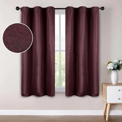 Miniatura 2 de Superior Cortinas opacas, aisladas, cortinas con bloqueo solar para dormitorio, sólidas, texturizadas, ventana de sala de estar, tejido térmico