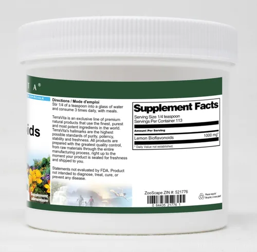 Miniatura 2 de Terravita Polvo de bioflavonoides de limón (4 oz, ZIN: 521776) - Paquete de 3