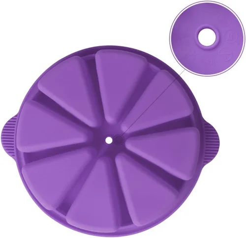Miniatura 6 de SHEbaking Molde de silicona triangular para hornear pan de maíz antiadherente para pastel de 8 cavidades, perfecto para brownies, magdalenas