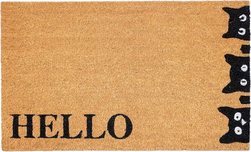 Miniatura 13 de Calloway Mills AZ105001729 Alfombra Kitty Korner, 17 x 29 pulgadas, color natural/negro