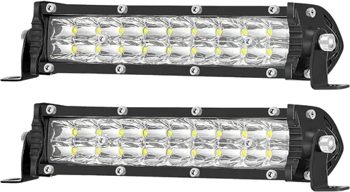 Miniatura 9 de Barra de luz LED delgada de 7 pulgadas para camión tractor, 12 V-60 V, pequeñas luces LED de trabajo todoterreno, luces antiniebla auxiliares 60 W