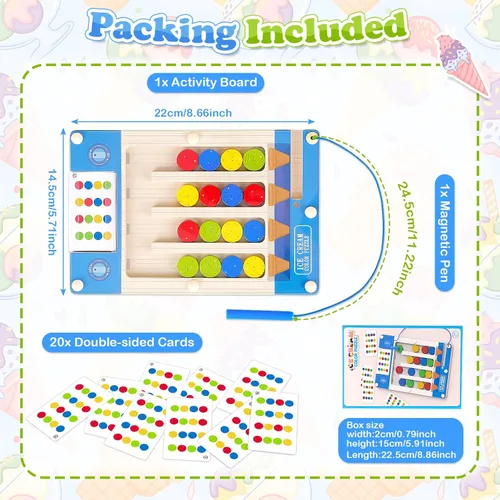 Miniatura 7 de Juguetes Montessori de madera sensorial para autismo: regalos de cumpleaños para niñas y niños de 4, 5, 6 años Juguetes para niños y niñas