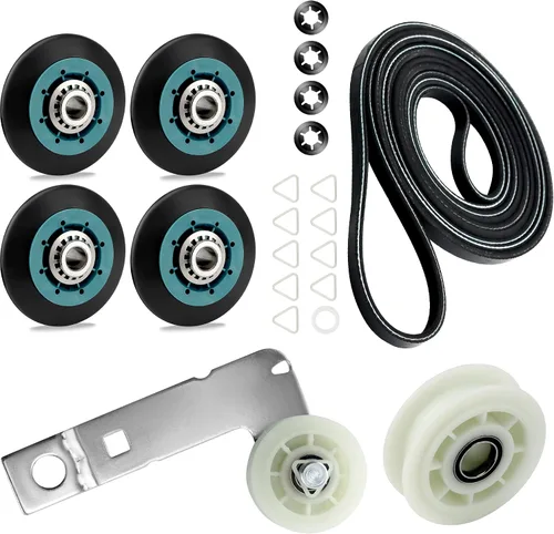 Kit de reparación de secadora WPW10314173 4392067 apto para Whirlpool Maytag Bravos XL piezas de secadora MEDB835DW4 con rodillo de tambor de correa