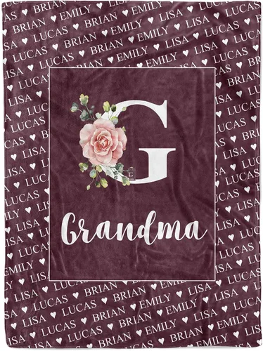 Miniatura 20 de Personalized Grandma Blanket, Gifts for Grandmother from Grand Kids, Name Blankets for Mimi, Gigi, Nana (Grandma 01)