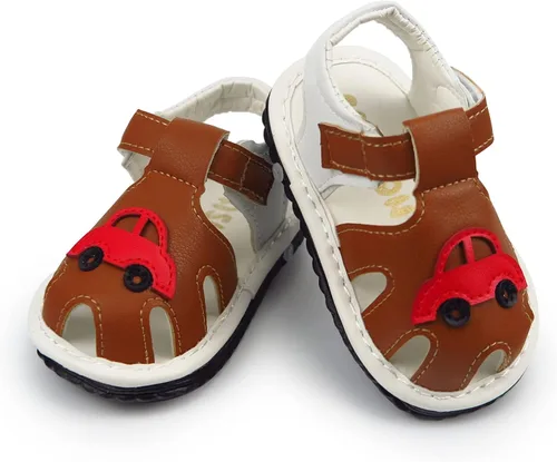 Miniatura 5 de WILLFUN Sandalias chirriantes de verano para bebé niño y niña, suela de goma de alta calidad, zapatos antideslizantes para niños pequeños primeros