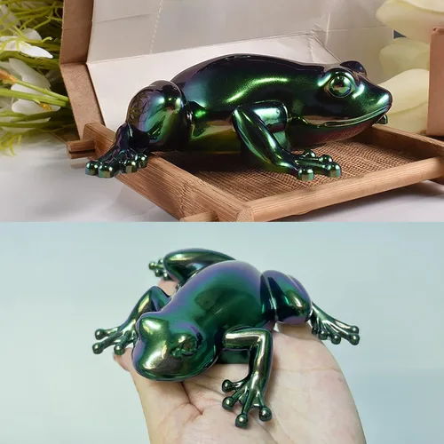 Miniatura 5 de 2 piezas de moldes de resina en forma de rana, moldes de silicona para animales, moldes de resina 3D lindos para fundición de epoxi, molde de rana